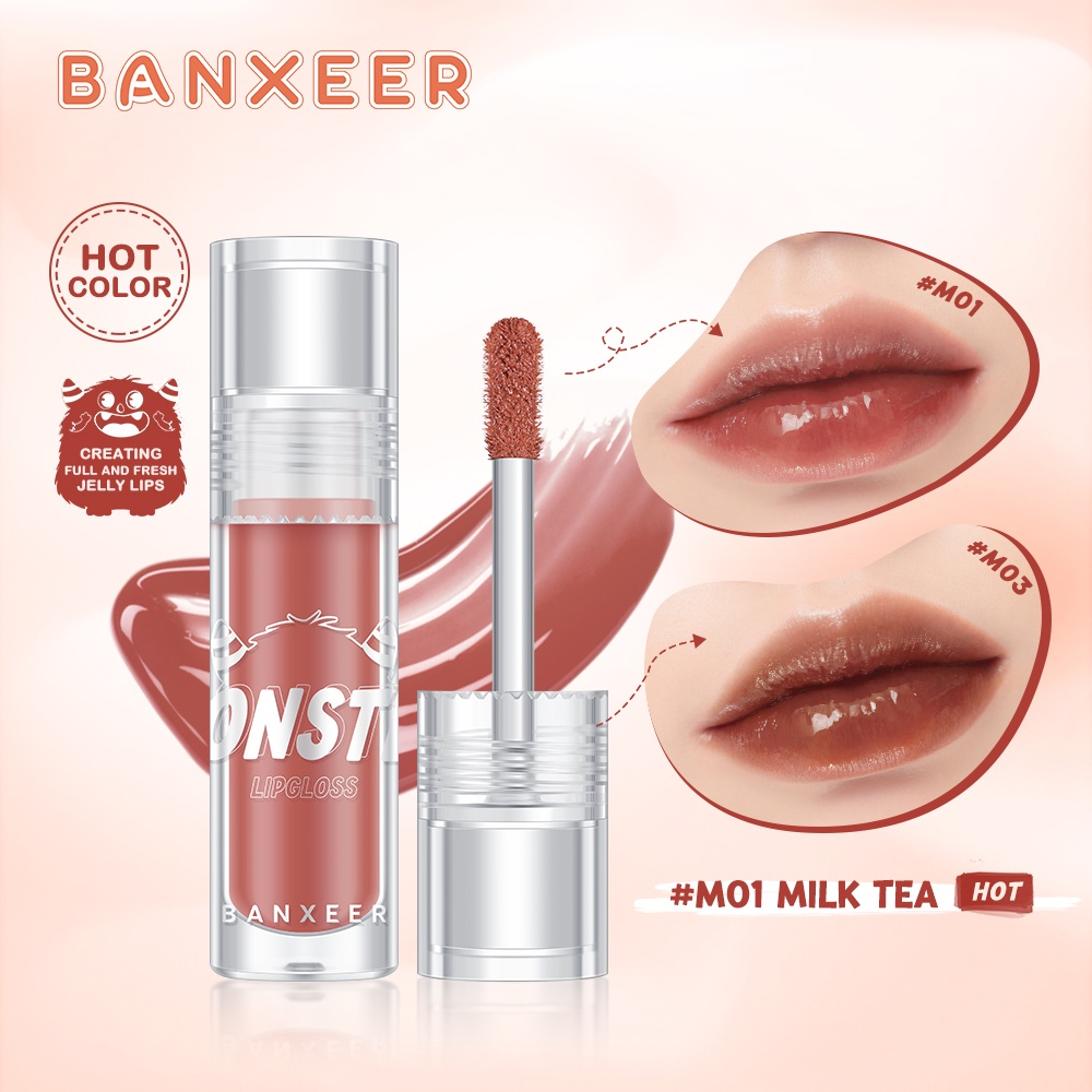 Banxeer Monster Watery Glossy Moisturizing Liquid Lipstick | Shopee ...