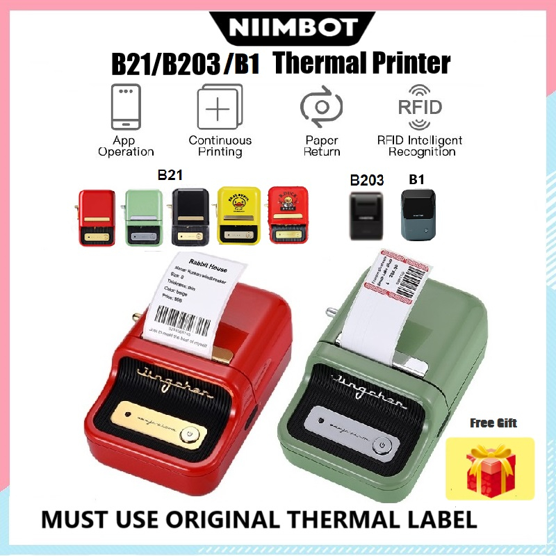 Niimbot B21 Label Printer Portable thermal barcode printer for