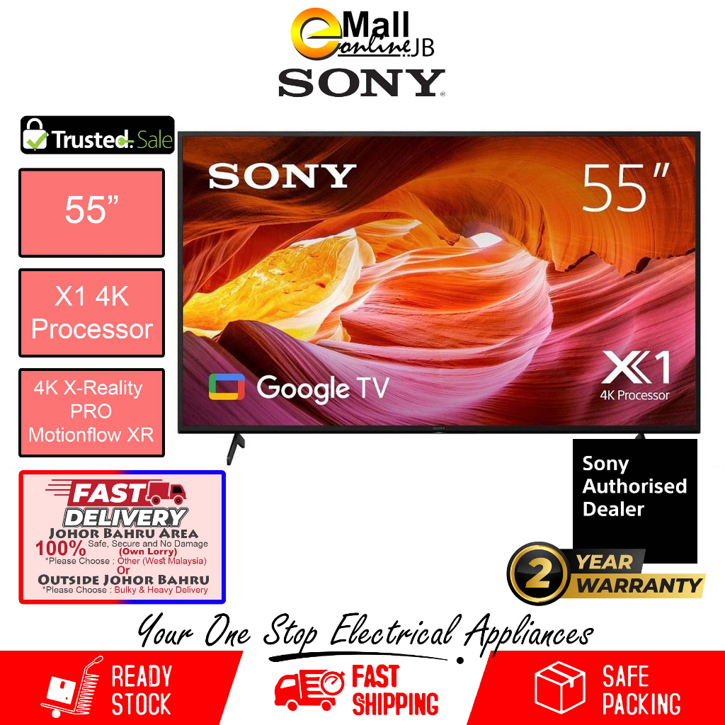 SONY 55 50 INCH X75K 4K Ultra HD High Dynamic Range HDR Smart Android ...
