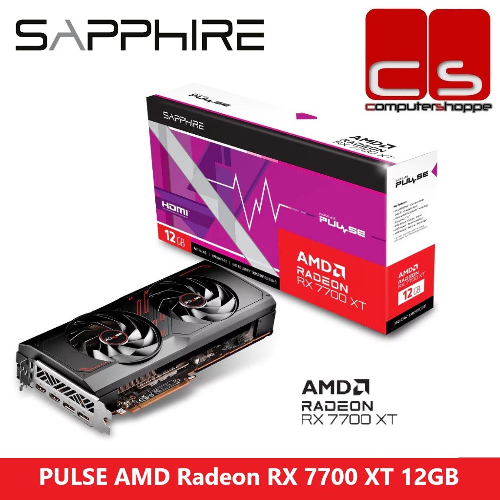 VGA SAPPHIRE PULSE RADEON RX 7700 XT GAMING 12GB GDDR6