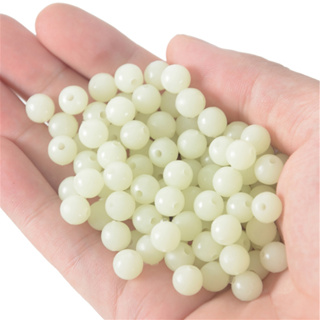 10pcs BLF Special Made Round Soft Rubber Luminous Fishing Beads for Ozmy  Hook and others 6 & 8mm