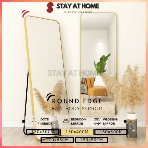 RE Cermin panjang standing long mirror stand cermin full body mirror