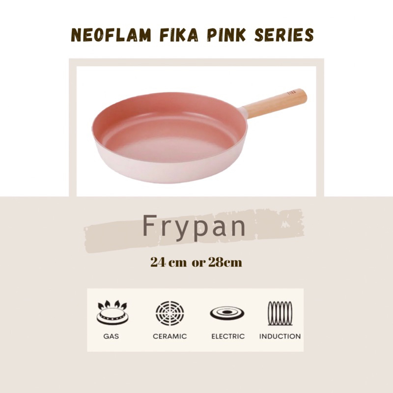 Neoflam Fika 9.5 (24cm) Frying Pan for Stovetops and Induction, Made in Korea