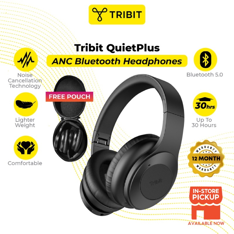 Tribit QuietPlus Tribit aptX ANC Bluetooth Headphones 30 Hours