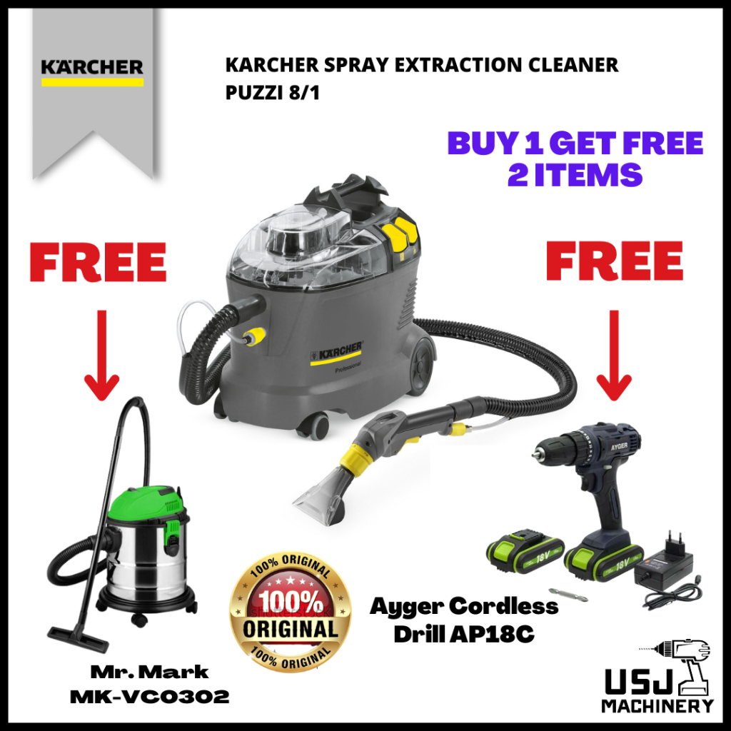 KARCHER Spray Extraction Cleaner PUZZI 8/1 FOC 18V Cordless Driver
