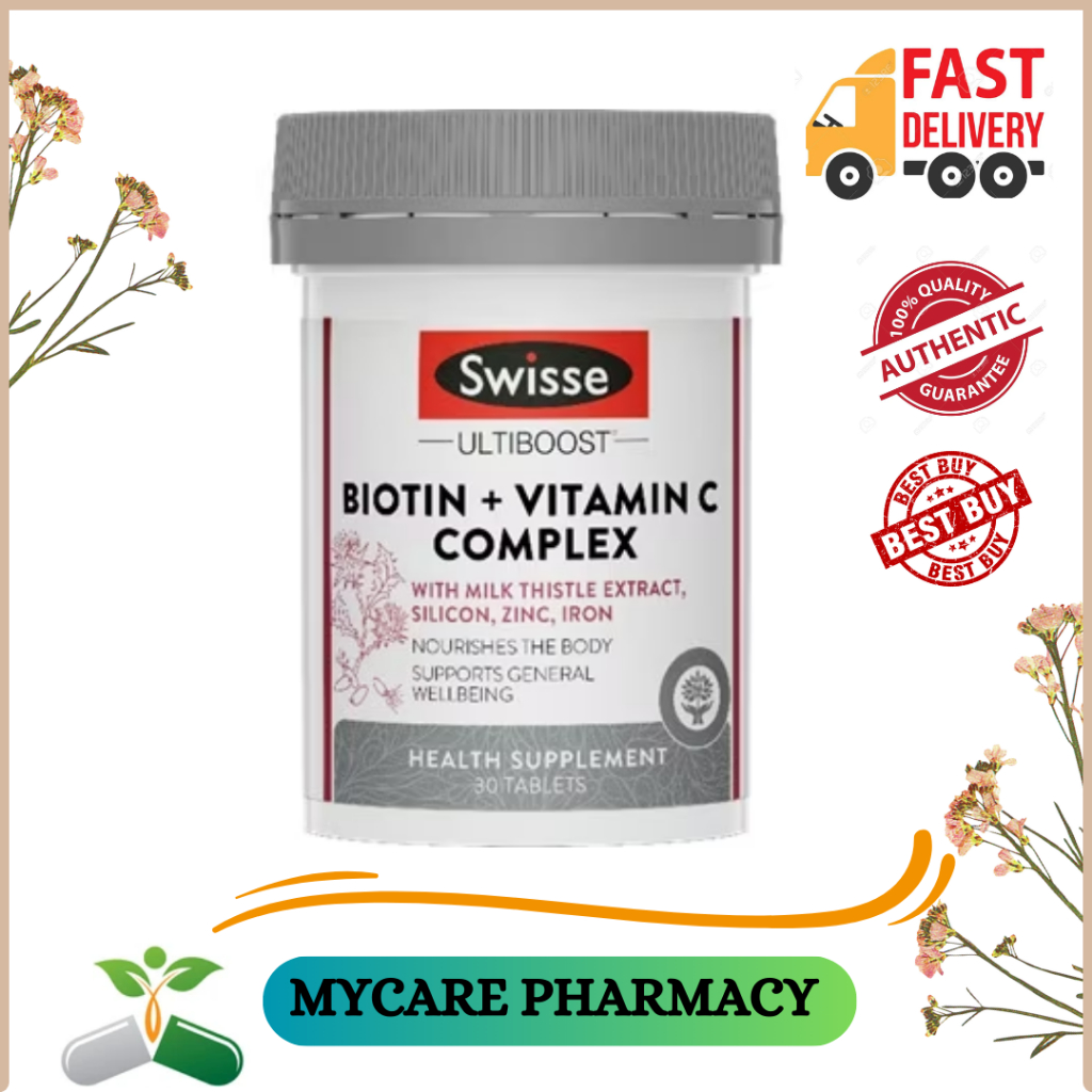 Swisse Ultiboost Biotin + Vitamin C Complex 30 Tabs Shopee Malaysia