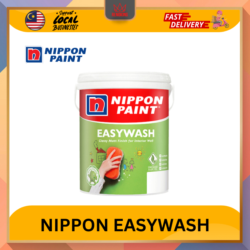 Nippon Paint Vinilex Easywash Interior Wall White Colour 5 Litre