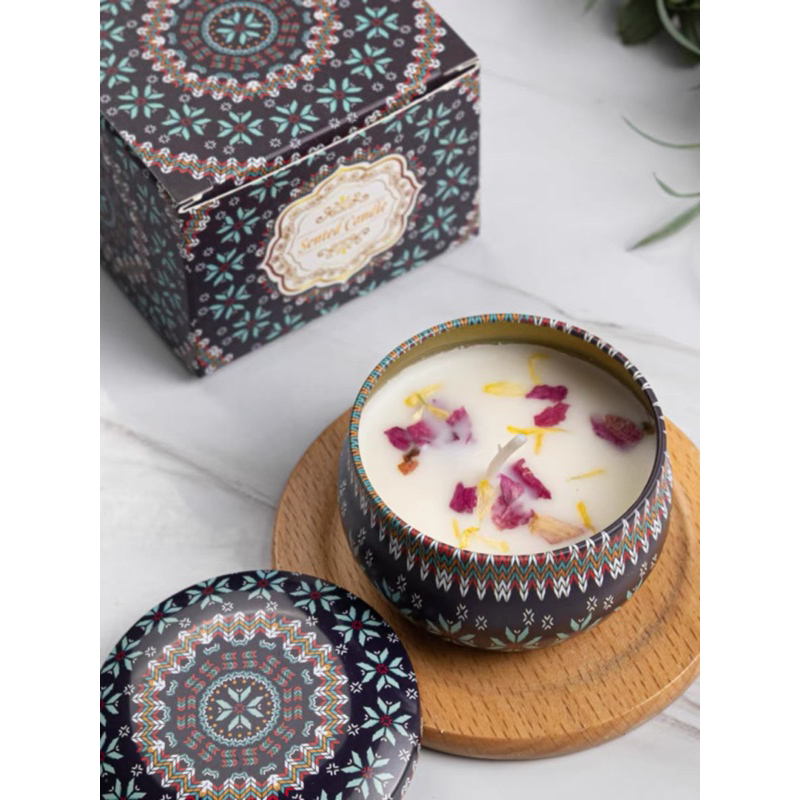 Scented Candles Door Gift Set Box Candle Fragrance Soy Wax Essential ...