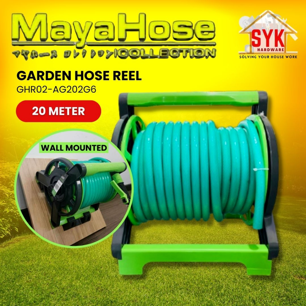 SYK Maya Hose Reel DG20206 20 Meter Portable Garden Hose Reel Set