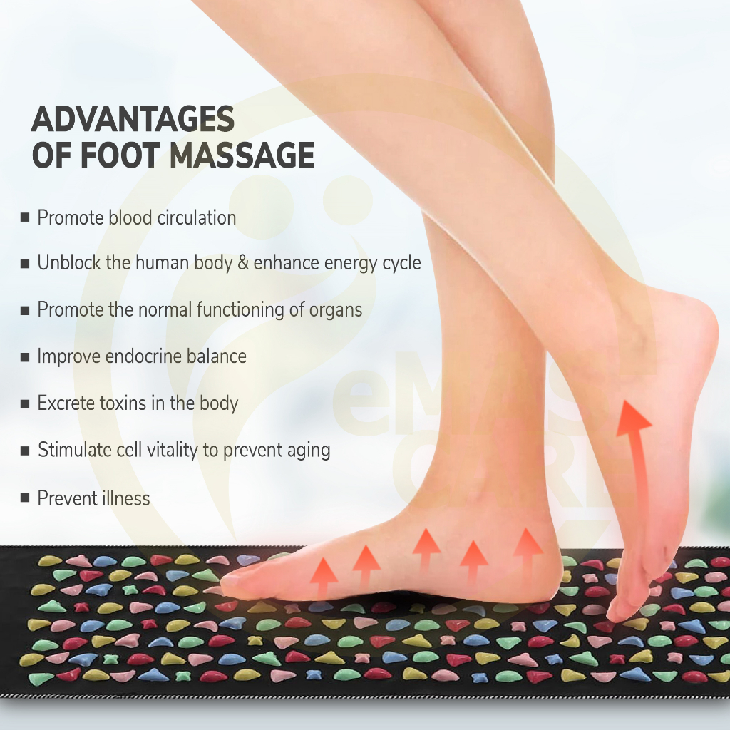 Foot Massage Walking Mat Pad Long Medical Reflexology Acupressure Toe ...