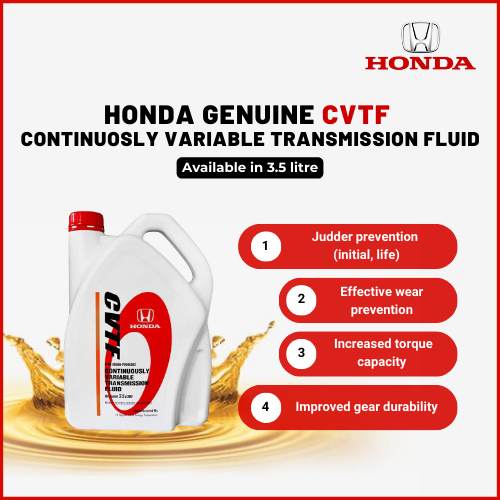 Honda Genuine CVTF - Continuously Variable Transmission Fluid (3.5L ...