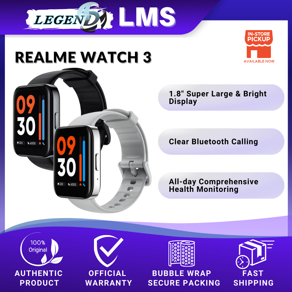 Realme Watch 3 Original SmartWatch Realme Malaysia Warranty