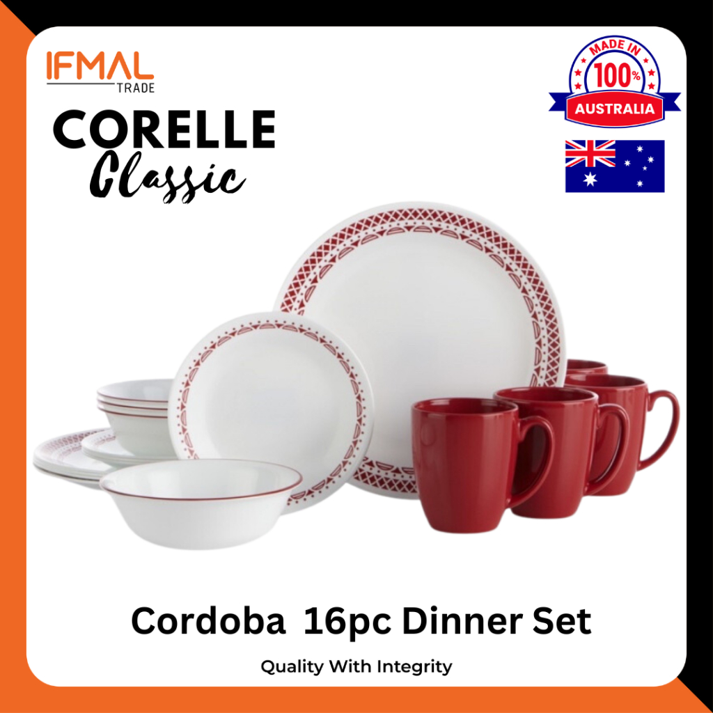 (Ready Stock!!) Corelle Cordoba 16pc Dinnerware Set Classic Dinner Serve Set Shopee Malaysia