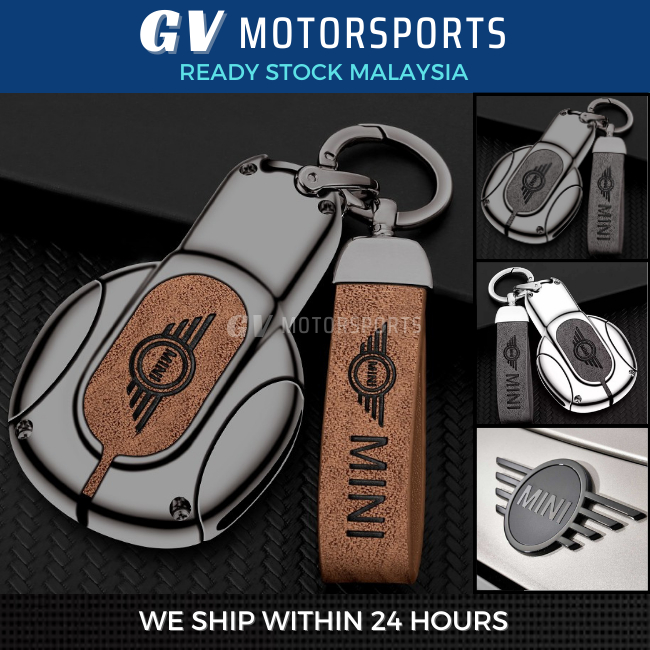 READY STOCK Mini Key Cover Case Car Metal Alloy PU Leather MINI Cooper
