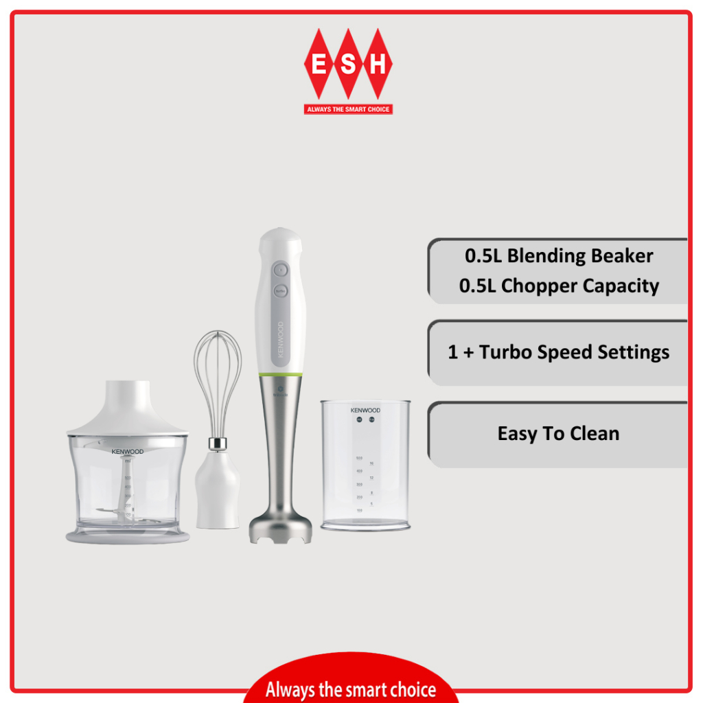 Kenwood HDP109WG 1 + Turbo Speed Settings Triblade Hand Blender ESH
