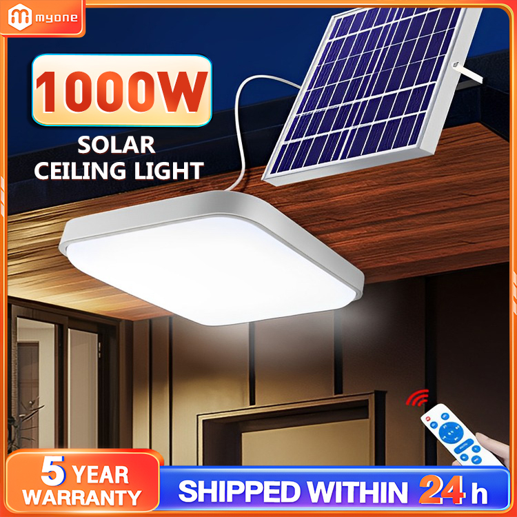Solar Light Indoor 1000W LED Solar Light Ceiling Bedroom Lamp lampu solar lampu dalaman solar ...