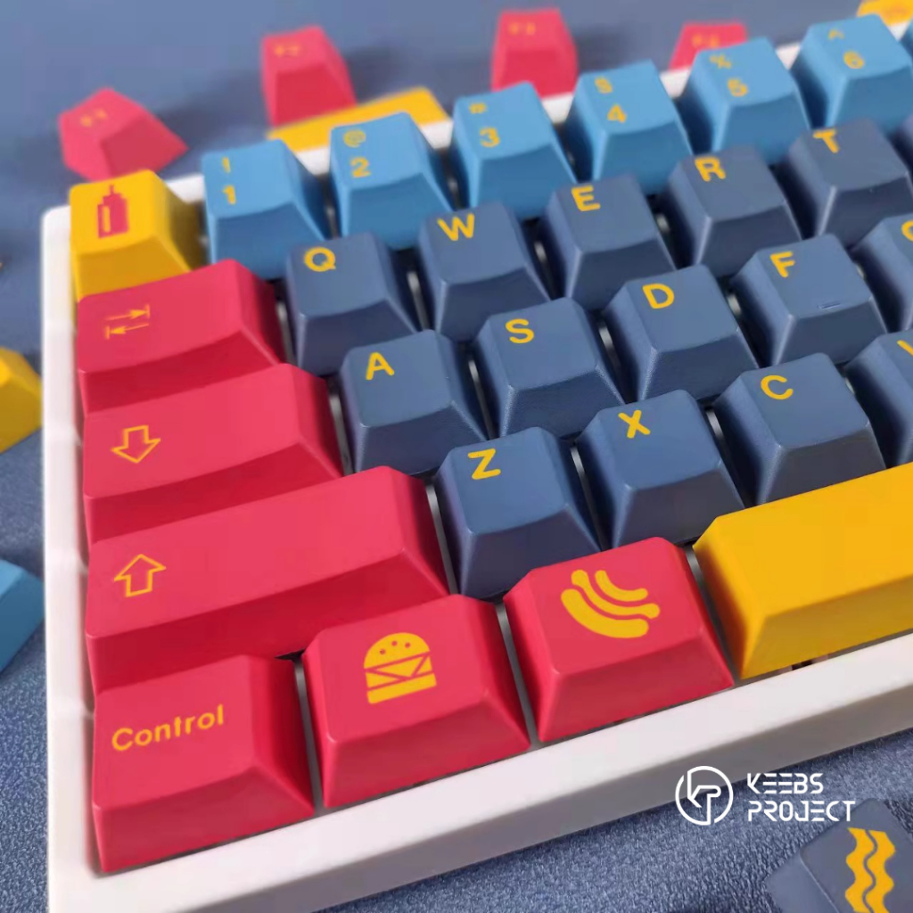 [𝐑𝐄𝐀𝐃𝐘 𝐒𝐓𝐎𝐂𝐊] GMK Diner PBT keycaps | 129 keys | Dye-Sub | Fast Food ...