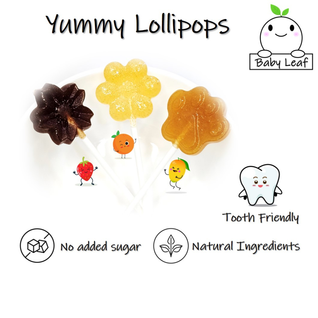 Baby Leafy Yummy Lollipops Fruits Pops/ Kid/ Cute Candy/ Snack/ Tooth ...