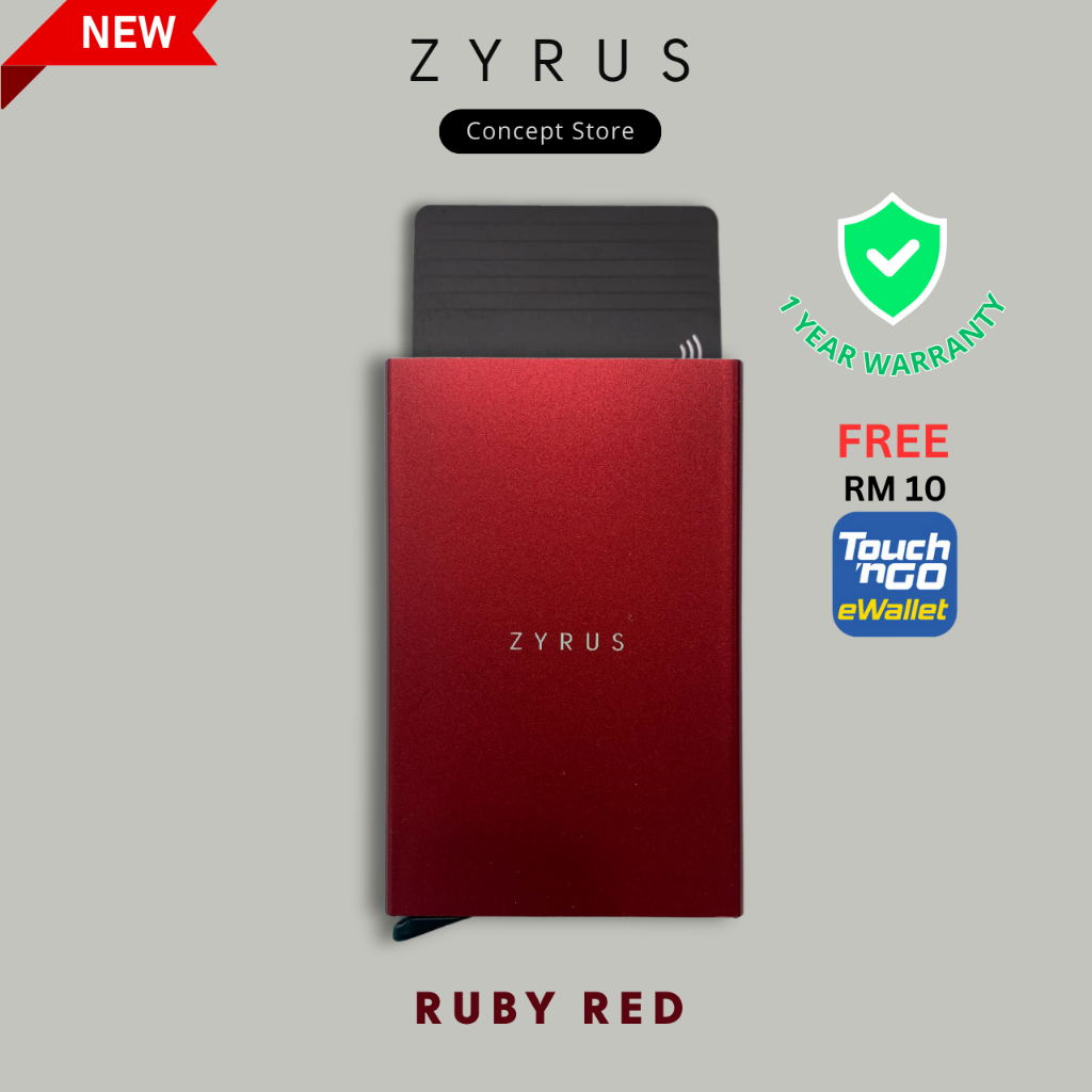 ZYRUS - Portefuellie 1.0™ [Ruby Red] (Original card wallet, Premium ...