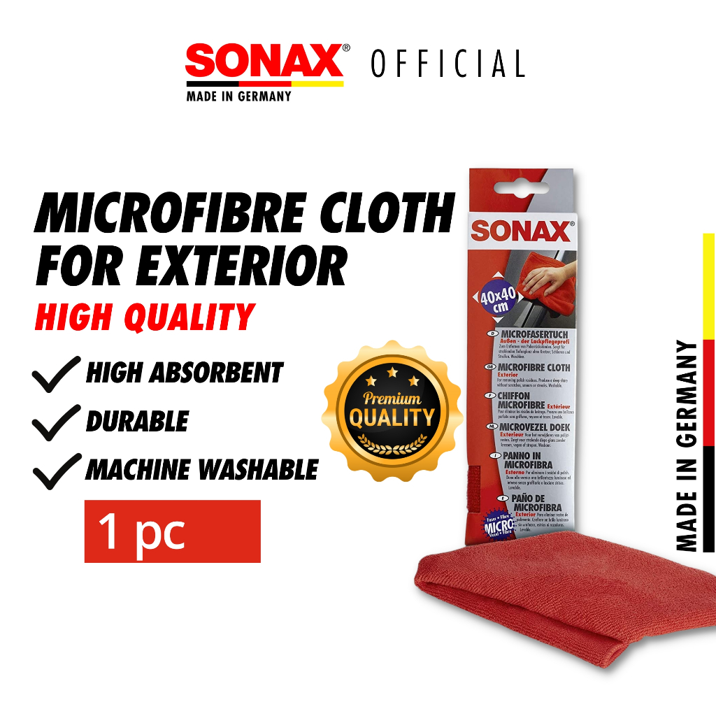 SONAX Car Care Microfibre Cloth for Exterior 1pc Microfibre Towel Kain
