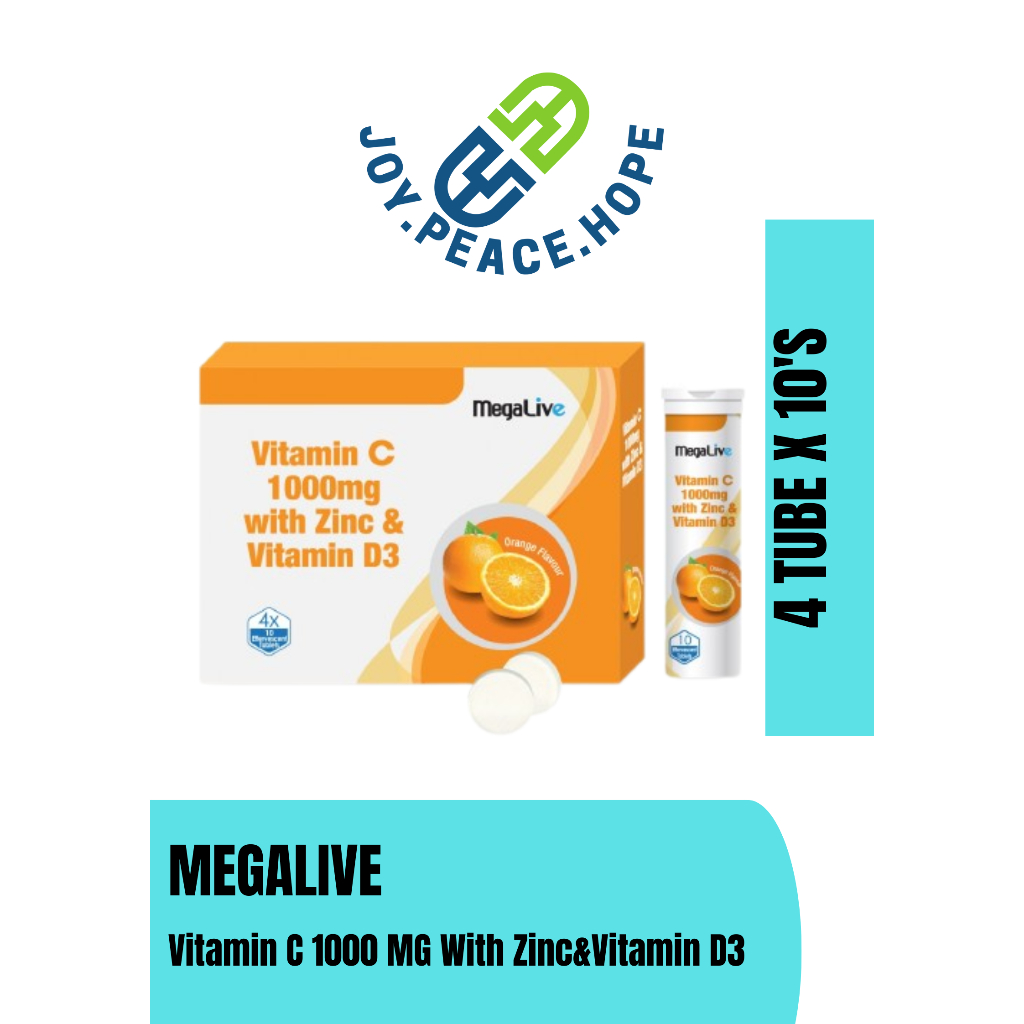 MEGALIVE VITAMIN C 1000 MG With Zinc&Vitamin D3 Shopee Malaysia