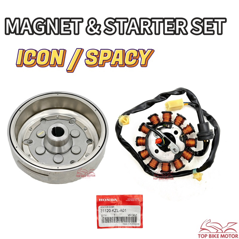 HONDA ICON SPACY MAGNET ROTOR STARTER ASSY FUEL COIL STARTER MAGNET ...