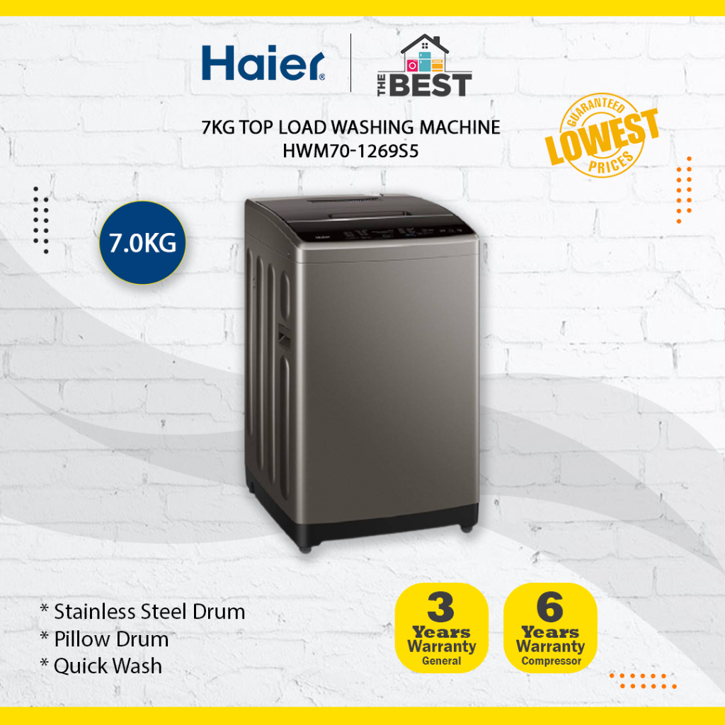 Haier (7KG) Top Load Washing Machine HWM701269S5 Shopee Malaysia