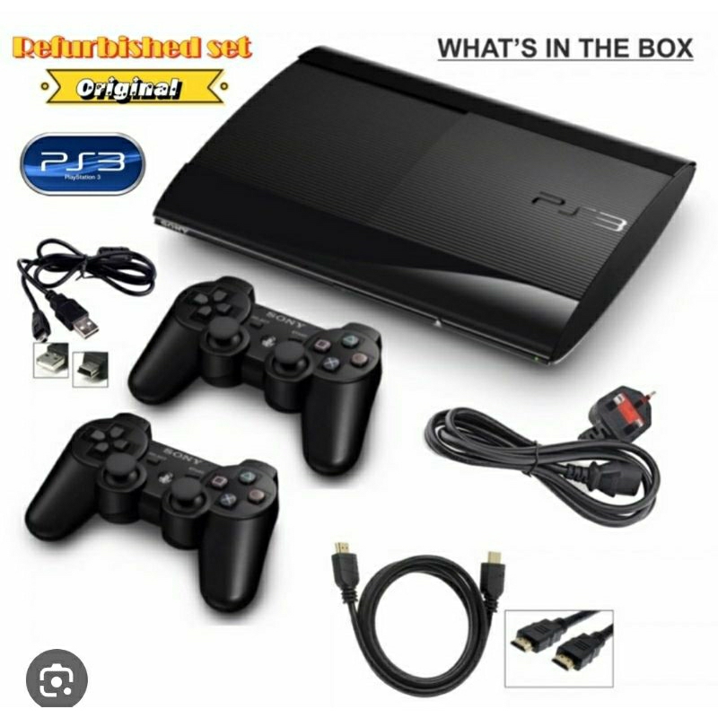 PS3 SUPER SLIM 4000 MODEL JAILBREAK VERSION SONY PLAYSTATION ( Refurbished Set) Shopee Malaysia