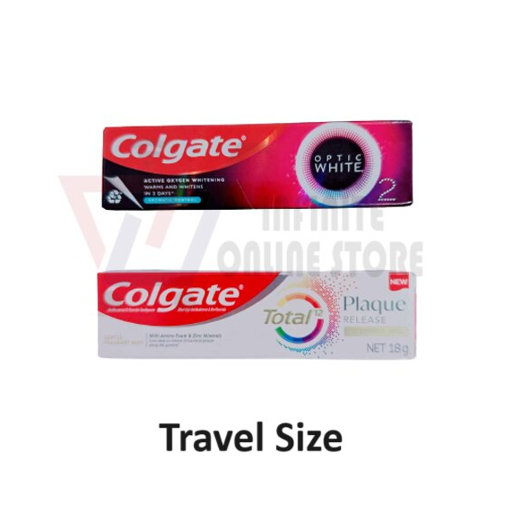 Colgate Toothpaste Travel Trial Size (Optic White O2 20g / Total 12