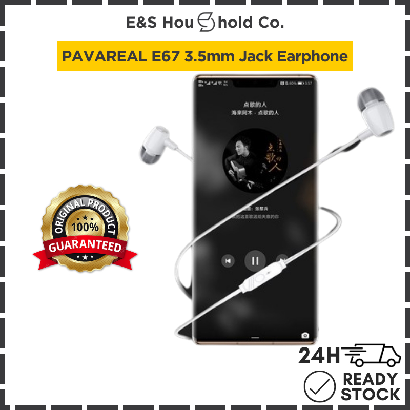 [Wired Earphones] PAVAREAL E67 HiFi Acoustic Stereo Music Earphones
