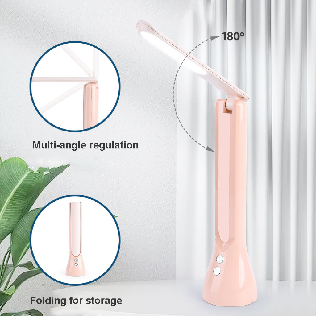 2in1 Foldable Desk Lamp Study Table USB Rechargeable LED Light ...