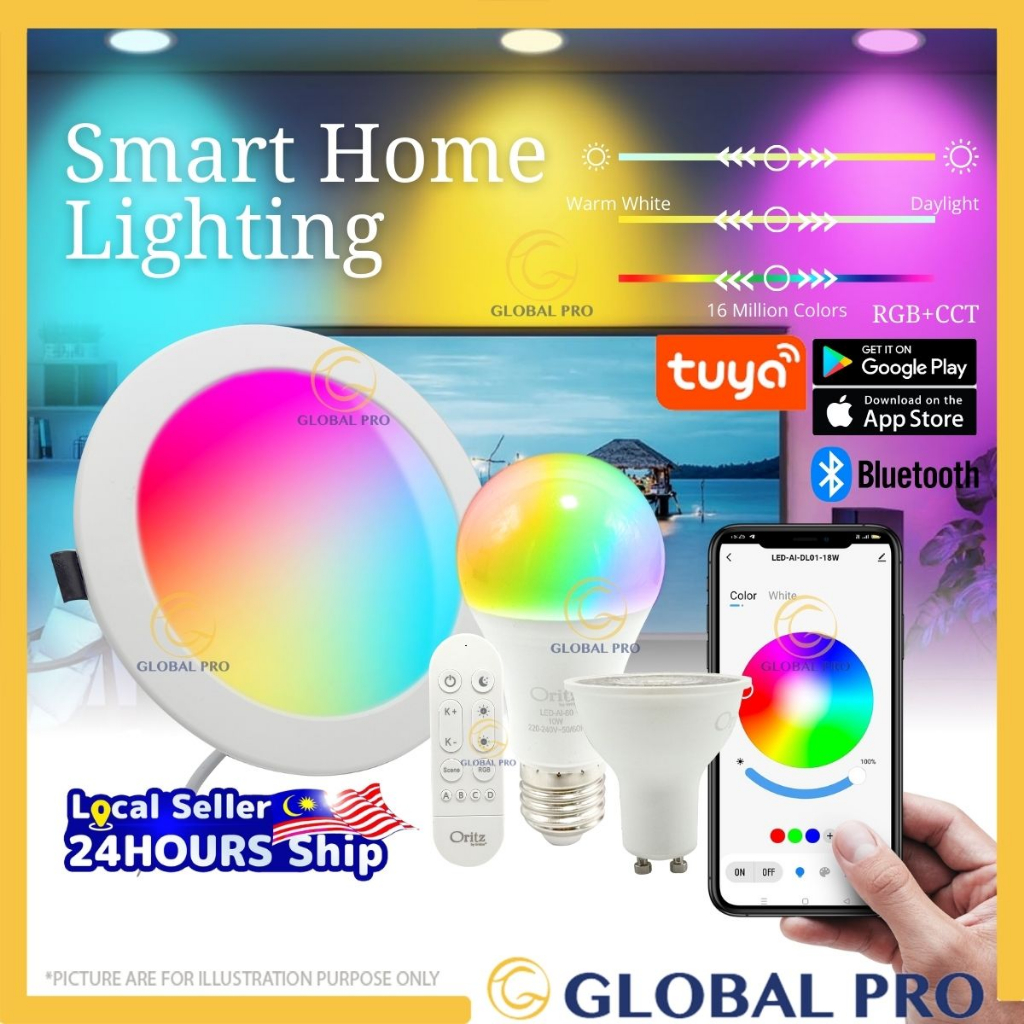 Smart Lighthing Wifi Led Downlight E Bulb Lampu Wifi Ceiling Downlight Smart Bulb Tuya Home