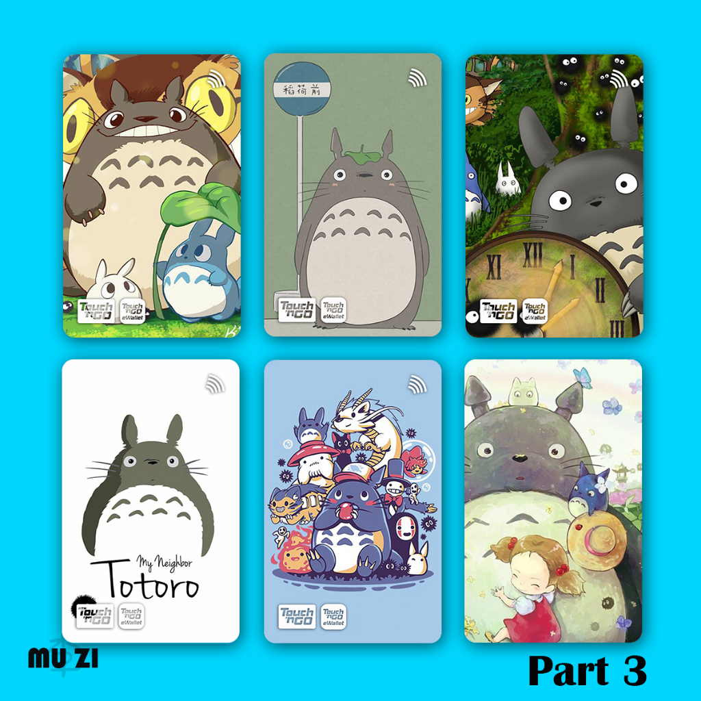 Totoro TnG Card STICKER NFC STICKER (Part 3) Waterproof Thick Hard ...
