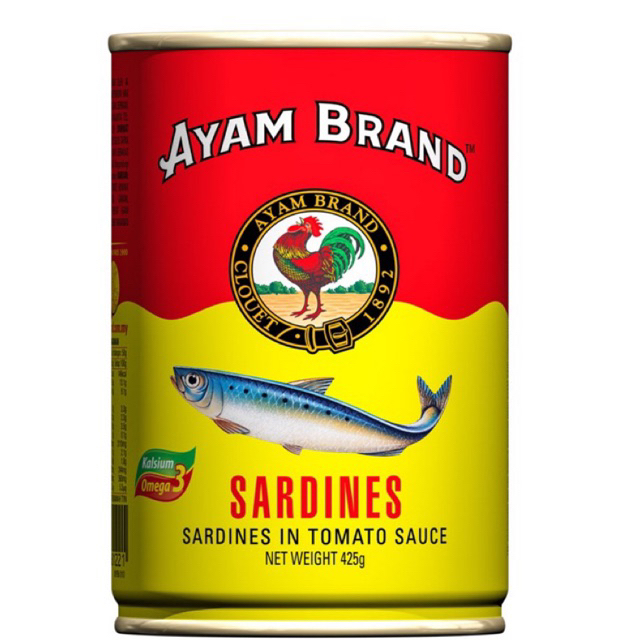 Ayam Brand Sardines in Tomato Sauce (425g) | Shopee Malaysia