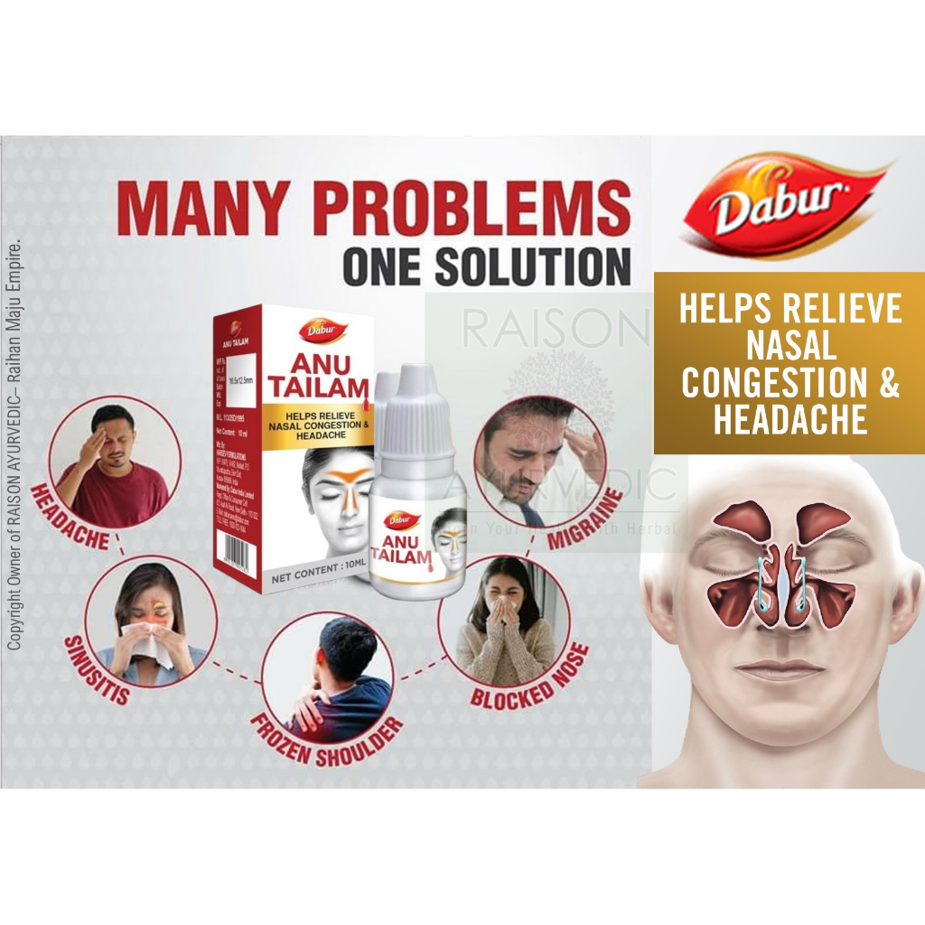 Dabur Anu Tailam 10ml - Nasal Congestion & Headache | Shopee Malaysia