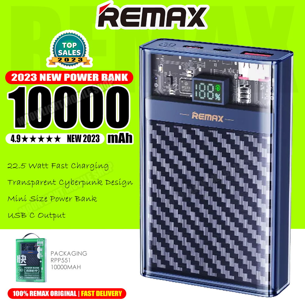 New Remax Power Bank 10000mAh PD Quick Charge Slim Mini Cyberpunk ...