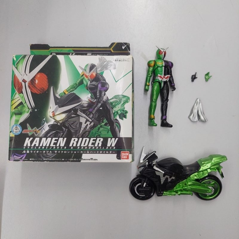 BANDAI Rider Kick's Figure - Kamen Rider W Cyclone Joker & Hardboilder ...