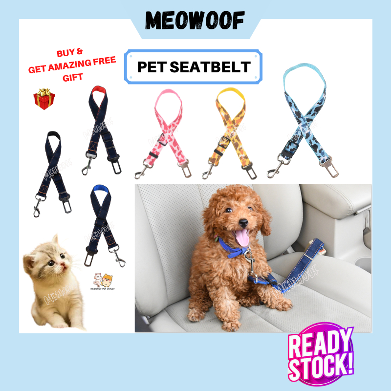 MEOWOOF Dog Car Seatbelt Dog Seat Belt Cat Seat Belt Dog Safety Belt