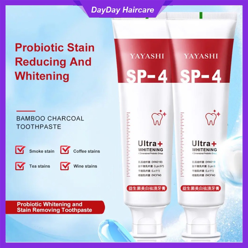 YAYASHI SP4 Ultra Plus Super Probiotic Whitening Toothpaste Fresh ...