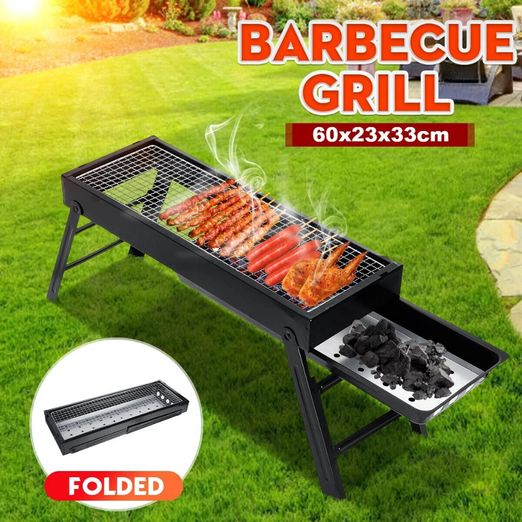Portable BBQ 60cm charcoal camping grill outdoor grill portable bbq