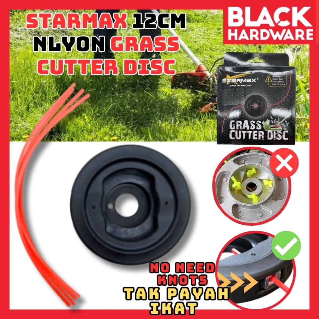 Black Hardware Mata Mesin Rumput Tali Piring Mesin Rumput Nylon Grass Trimmer Line Brush Blade