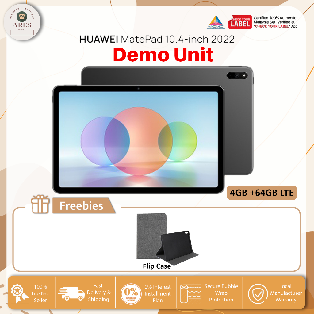 DEMO UNIT - HUAWEI MatePad 10.4 inch 2022 Tablet | 4GB + 64GB LTE | 2K ...
