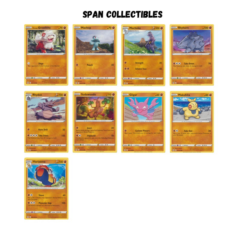 Pokemon TCG - Sword & Shield | Lost Origin | Fighting Pokemon Common ...