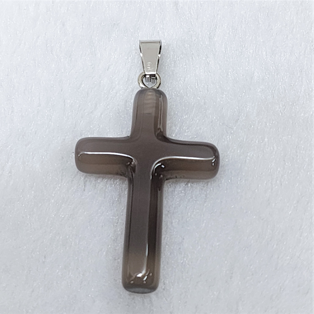 L.W.C.−Love To Share（Crystal Bell 01) 8848# 天然水晶十字架吊坠Natural Crystal Cross Pendant（财富