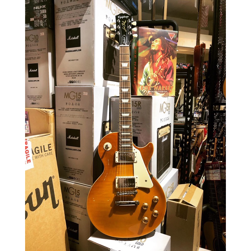Epiphone Les Paul Standard '50s Electric Guitar Lemon Burst Shopee Malaysia
