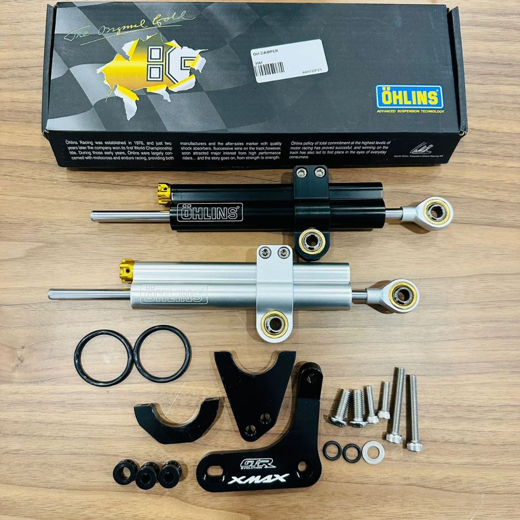 XMAX V1 V2 OHLINS STEERING DAMPER SIAP DAMPER BRACKET 100 PLUG N PLAY