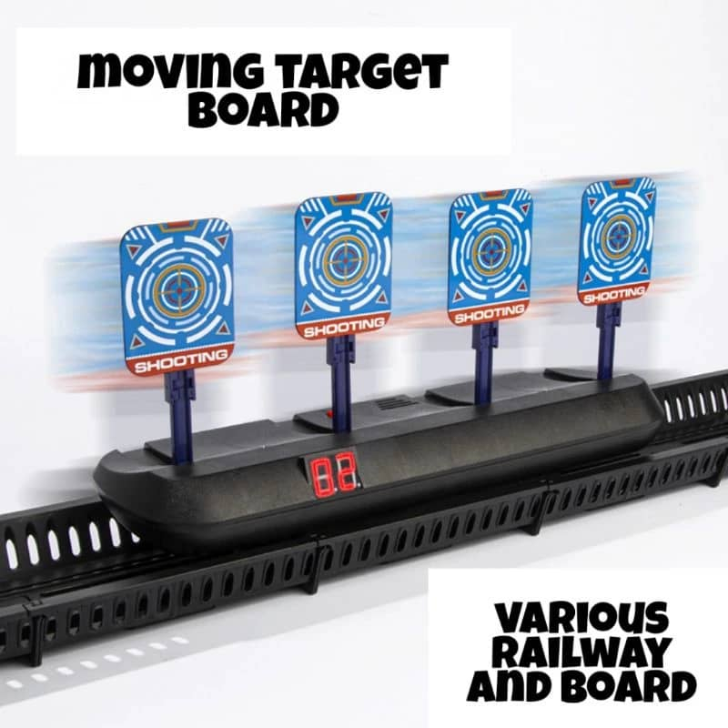 Moving type score count target board with various railway and board for ...