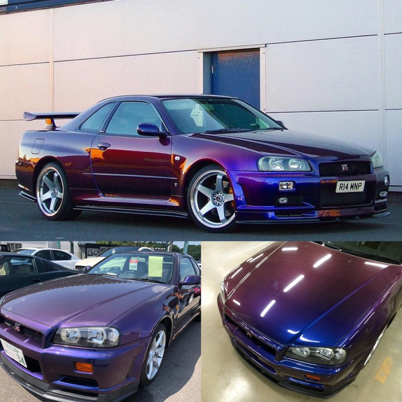 NISSAN LX0 MIDNIGHT PURPLE 3 *** SKYLINE GTR-R34 2K PAINT / CAT KERETA