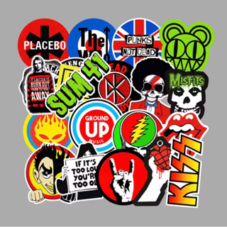 10pcs/set Cool Rock And Roll Heavy Metal Music Skull Graffiti