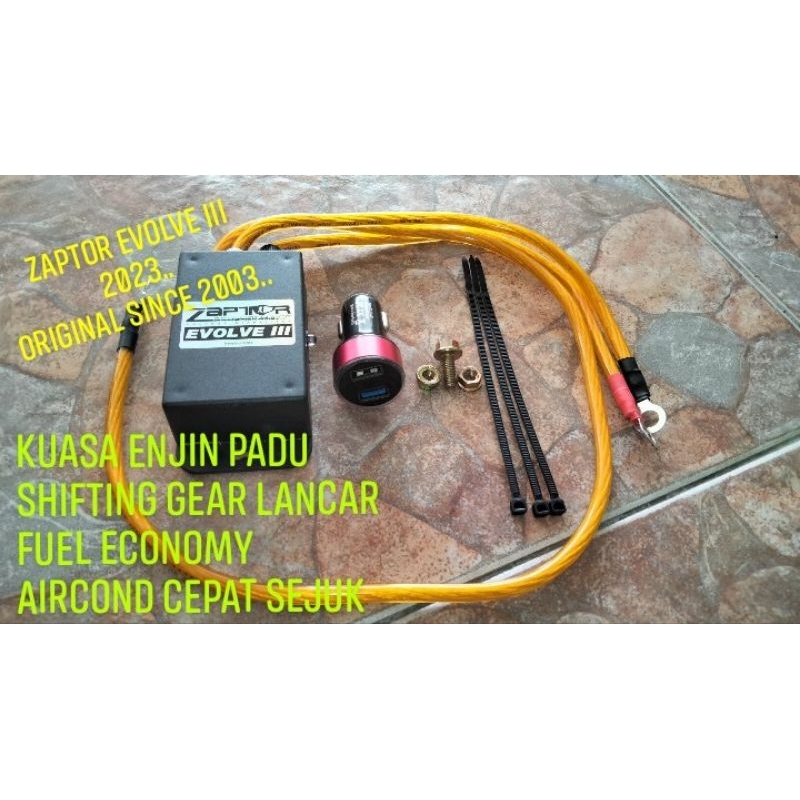 Zaptor Evolve III ORIGINAL with Phone Charger + bolt + nut + cable tie ...